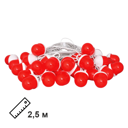 Сигнальная гирлянда из фонарей ФС-12 с шагом 2,5 м