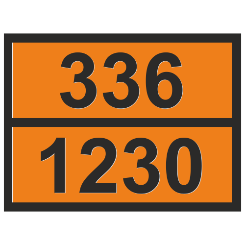 Табличка опасный груз 336-1230 Метанол